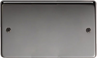 From The Anvil's Black Nickel Double Blank Plate; #finish_black-nickel