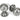 From The Anvil's Pewter Patina Regency Mortice/Rim Knob Set; #finish_pewter-patina