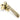 From The Anvil's Aged Brass Locking Hinton Fastener; #finish_aged-brass