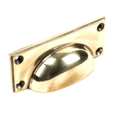 From The Anvil's Aged Brass Art Deco Drawer Pull; #finish_aged-brass