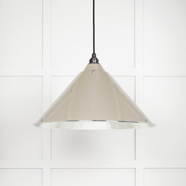 From The Anvil's Hammered Nickel Hammered Nickel Hockley Pendant; #colour_bare