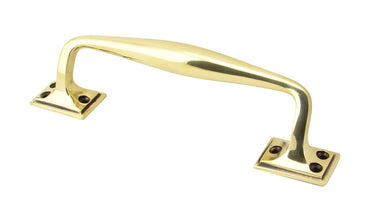 From The Anvil's Aged Brass Art Deco Pull Handle; #finish_aged-brass