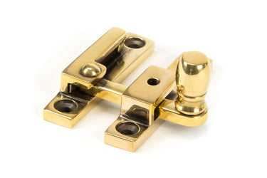 From The Anvil's Aged Brass Mushroom Quadrant Fastener - Narrow; #finish_aged-brass