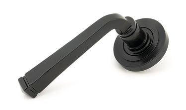 From The Anvil's Black Avon Round Lever on Rose Set (Sprung); #finish_black