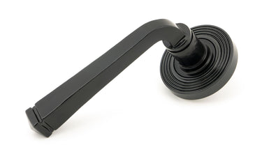 From The Anvil's Black Avon Round Lever on Rose Set (Sprung); #finish_black