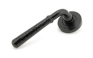 From The Anvil's Black Hammered Newbury Lever on Rose Set (Sprung); #finish_black