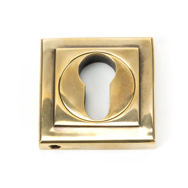 From The Anvil's Aged Brass Round Euro Escutcheon; #finish_aged-brass