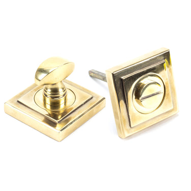From The Anvil's Aged Brass Round Thumbturn Set; #finish_aged-brass