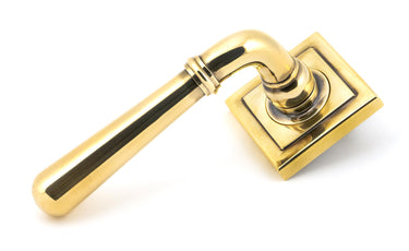From The Anvil's Aged Brass Newbury Lever on Rose Set (Sprung); #finish_aged-brass