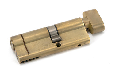 From The Anvil's Aged Brass 5 Pin Euro Cylinder/Thumbturn; #finish_aged-brass