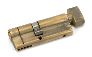 From The Anvil's Aged Brass 5 Pin Euro Cylinder/Thumbturn; #finish_aged-brass