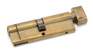 From The Anvil's Aged Brass 5 Pin Euro Cylinder/Thumbturn; #finish_aged-brass