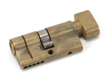 From The Anvil's Aged Brass 5 Pin Euro Cylinder/Thumbturn; #finish_aged-brass