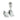 From The Anvil's Satin Chrome Mushroom Brighton Fastener; #finish_satin-chrome