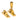 From The Anvil's Polished Brass Mushroom Brighton Fastener; #finish_polished-brass