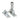 From The Anvil's Satin Chrome Mushroom Brighton Fastener; #finish_satin-chrome