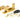 From The Anvil's Polished Brass Mushroom Quadrant Fastener - Narrow; #finish_polished-brass
