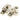 From The Anvil's Polished Nickel Mushroom Quadrant Fastener - Narrow; #finish_polished-nickel