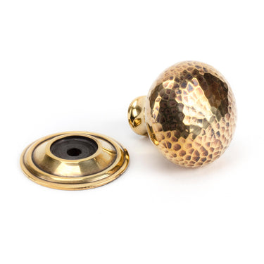 From The Anvil's Aged Brass Hammered Mushroom Cabinet Knob; #finish_aged-brass