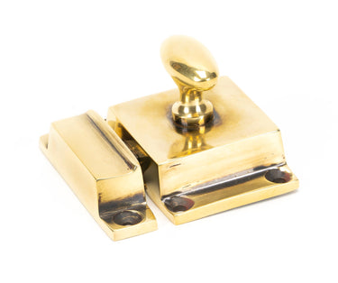 From The Anvil's Aged Brass Cabinet Latch; #finish_aged-brass