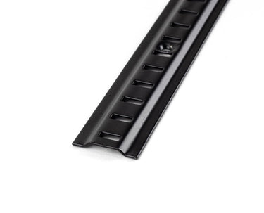 From The Anvil's Black Raised Bookcase Strip 1.83m; #finish_black