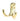From The Anvil's Polished Brass Celtic Double Robe Hook; #finish_polished-brass