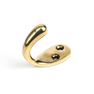 From The Anvil's Aged Brass Celtic Single Robe Hook; #finish_aged-brass