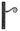 From The Anvil's Black Monkeytail Slimline Lever Espag. Latch Set; #finish_black