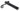 From The Anvil's Black Monkeytail Slimline Lever Espag. Latch Set; #finish_black