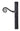 From The Anvil's Black Monkeytail Slimline Lever Espag. Latch Set; #finish_black