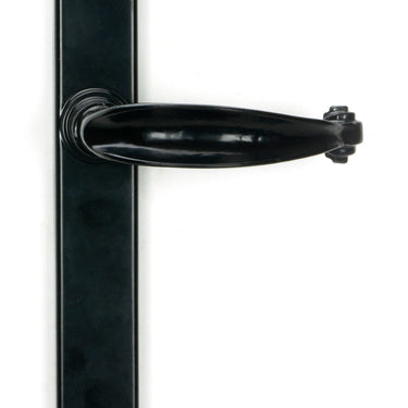 From The Anvil's Black Cottage Slimline Lever Espag. Latch Set; #finish_black