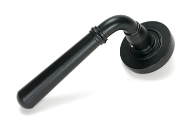 From The Anvil's Matt Black Newbury Lever on Rose Set (Sprung); #finish_matt-black