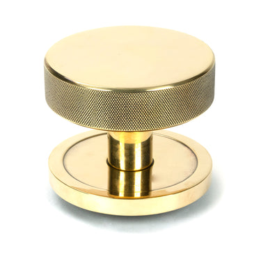 From The Anvil's Aged Brass Brompton Centre Door Knob; #finish_aged-brass