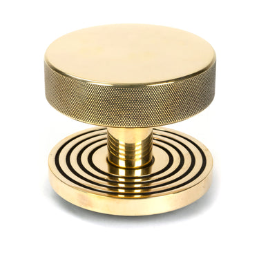 From The Anvil's Aged Brass Brompton Centre Door Knob; #finish_aged-brass