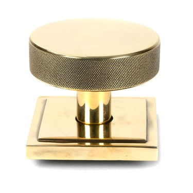 From The Anvil's Aged Brass Brompton Centre Door Knob; #finish_aged-brass