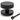 From The Anvil's Black Brompton Centre Door Knob; #finish_black
