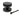 From The Anvil's Black Brompton Centre Door Knob; #finish_black