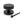 From The Anvil's Matt Black Brompton Centre Door Knob; #finish_matt-black