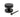 From The Anvil's Matt Black Brompton Centre Door Knob; #finish_matt-black