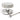 From The Anvil's Polished Marine SS (316) Brompton Centre Door Knob; #finish_polished-marine-ss