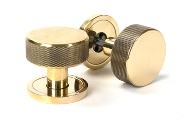From The Anvil's Aged Brass Brompton Mortice/Rim Knob Set; #finish_aged-brass