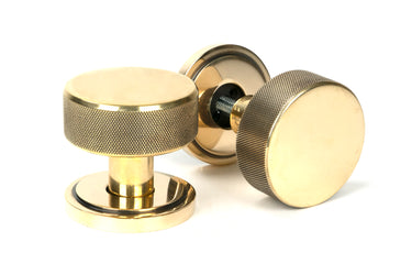 From The Anvil's Aged Brass Brompton Mortice/Rim Knob Set; #finish_aged-brass