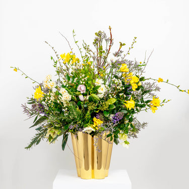 From The Anvil's Smooth Brass Flora Pot; #finish_smooth-brass