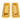 From The Anvil's Polished Brass Art Deco Rectangular Pull - Privacy Set; #finish_polished-brass