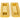 From The Anvil's Polished Brass Plain Rectangular Pull - Privacy Set; #finish_polished-brass