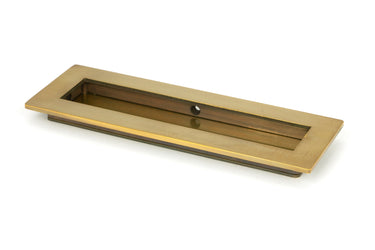 From The Anvil's Aged Brass Plain Rectangular Pull; #finish_aged-brass