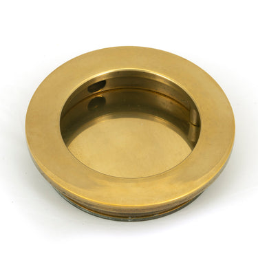 From The Anvil's Aged Brass Plain Round Pull; #finish_aged-brass