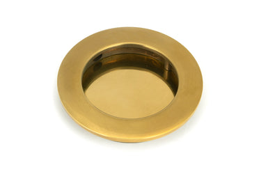 From The Anvil's Aged Brass Plain Round Pull; #finish_aged-brass