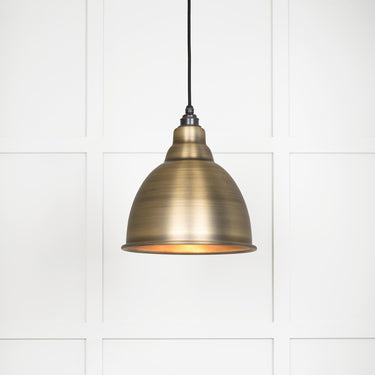 From The Anvil's Aged  Brass Aged Brass Brindley Pendant; #colour_bare