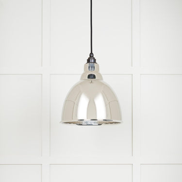 From The Anvil's Hammered Nickel Hammered Nickel Brindley Pendant; #colour_bare